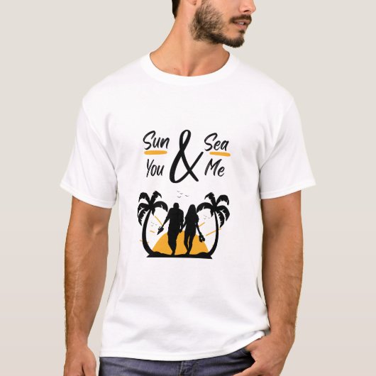 Zon en Zee jij en ik Summer Design T-shirt (Voorkant)