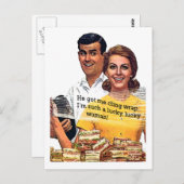 "Zo'n gelukkige vrouw" Briefkaart (Voorkant / Achterkant)