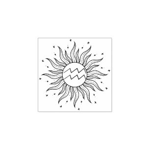 Zon Horoscoop Waterman Rubberstempel
