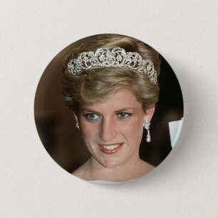Zon! HRH Princess of Wales Ronde Button 5,7 Cm