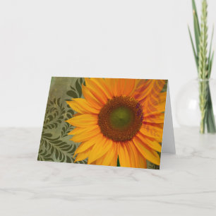 Zon II van de zomer wenskaart, zonnebloem het Kaart