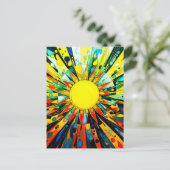 Zon in Abstract 910 Briefkaart (Staand voorkant)