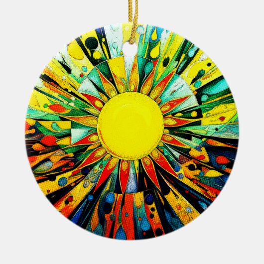 Zon in Abstract 910 Keramisch Ornament (Voorkant)