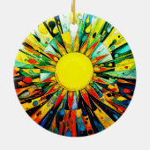 Zon in Abstract 910 Keramisch Ornament (Achterkant)