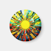Zon in Abstract 910 Magneet (Voorkant)