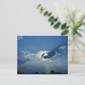 Zon in de wolken briefkaart (Staand voorkant)