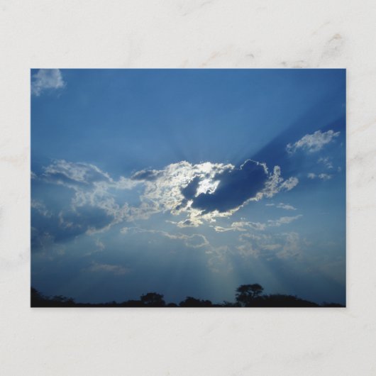 Zon in de wolken briefkaart (Voorkant)