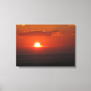 Zon in het Kouds Wrapped Canvas Afdruk