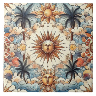 Zon in het Paradijs (zonder grens) Tegeltje