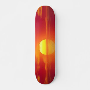 Zon instellen op Oranje Zee Calm Ocean Skateboard