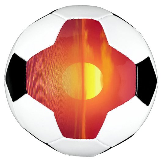 Zon instellen op Oranje Zee Calm Ocean Voetbal (Gedraaid)