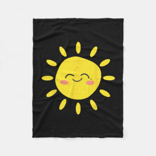 Zon Lachende Zonneschijn Schattig Mooi Zomer Liefd Fleece Deken