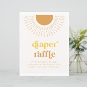 Zon Luiers Raffel Bord | Baby Shower (Staand voorkant)