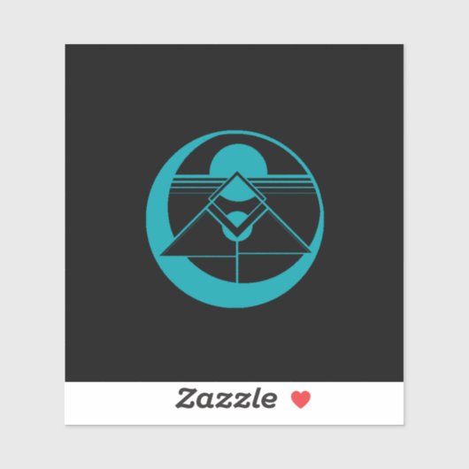 Zon & Maan Abstracte Kunst Sticker (Vel)