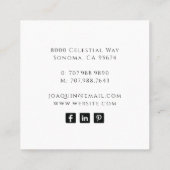 Zon Maan Celestial Visitekaartje (Achterkant)