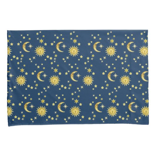 Zon, maan en sterren kussensloop (Voorkant-Rechts)