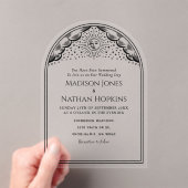 zon maan tarot Kaart boog bruiloft Acryl Uitnodigingen (Insitu (Draagbaar))