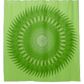 Zon Mandala groen Douchegordijn (Voorkant)