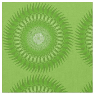 Zon Mandala groen Stof