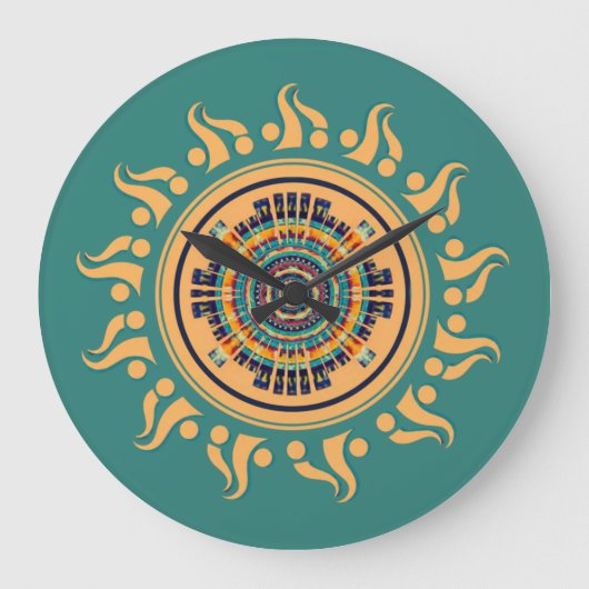 Zon Mandala Grote Klok (Voorkant)