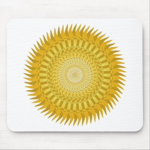 Zon Mandala in Geel Muismat