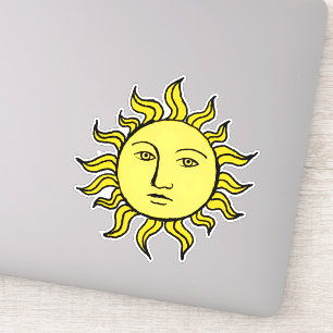 Zon met Face Retro Magic  Witchy Celestial Sticker