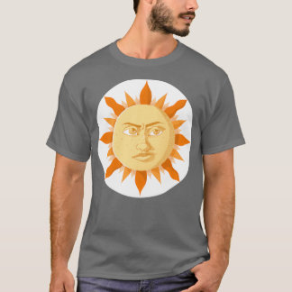 Zon met gezicht t-shirt