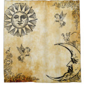 zon met maan en pegasus douchegordijn (Voorkant)