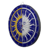 ZON & MOON in goud en zilver Dartbord (Voorkant Rechts)