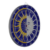 ZON & MOON in goud en zilver Dartbord (Voorkant Links)