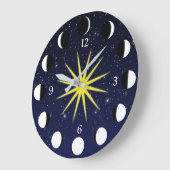 Zon, Moon Phases & Stars Grote Klok (Hoek)