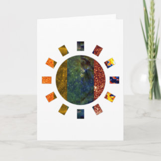 Zon — Mozaïek Wenskaart Kaart