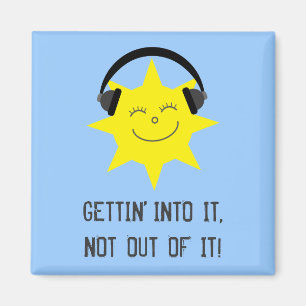 Zon muziek beluisteren om in IT magnet te gaan Magneet