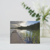 Zon op een klein meer briefkaart (Staand voorkant)