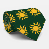 Zon op groene Stropdas (Opgerold)