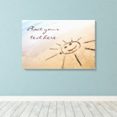 Zon op het strand canvas afdruk (Insitu (Houten vloer))