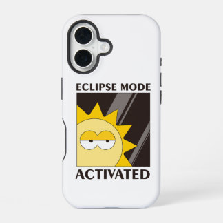 Zon op zwarte achtergrond iPhone 16 hoesje