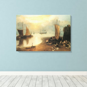 Zon opkomend door dampen van Joseph Turner Canvas Afdruk