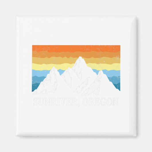 zon, Oregon Mountain Hiking Souvenir Magneet (Voorkant)