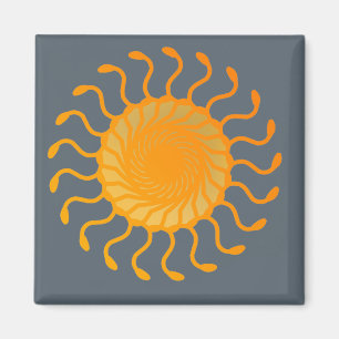 Zon Ornament Ontwerp Magneet