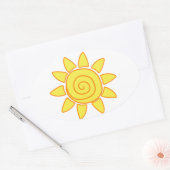 zon ovale sticker (Envelop)