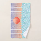 Zon over het zee bad handdoek (Handdoek)