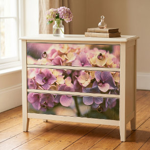 Zon Overgoten Lavendel Gele Hortensia Decoupage Tissuepapier