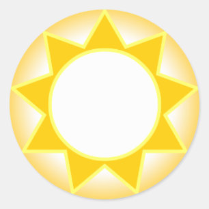 Zon Ronde Sticker