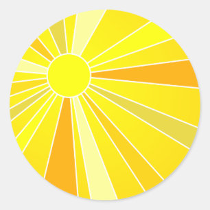 Zon Ronde Sticker