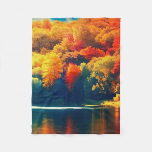 Zo'n schoonheid in de herfstbladeren fleece deken (Voorkant)