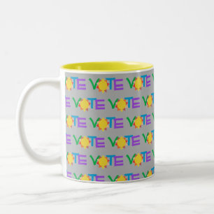 Zon Stem Becher / Leuk GOTV / Stem met Zon Tweekleurige Koffiemok