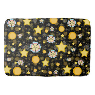 Zon Sterren Bloemen Glitters Patroon Ontwerp Badmat