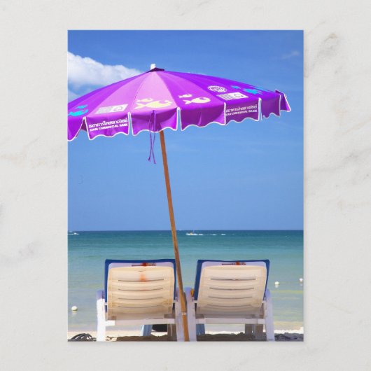 zon strand thailand briefkaart (Voorkant)