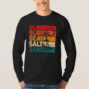 Zon Surf Zee Zout Zand  Strand Zonsondergang T-shirt